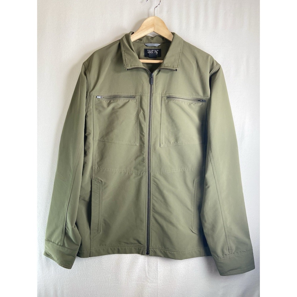 Mountain Hardwear Jacket Mens L Piero Lite Softshell Stretch Windbreaker Olive